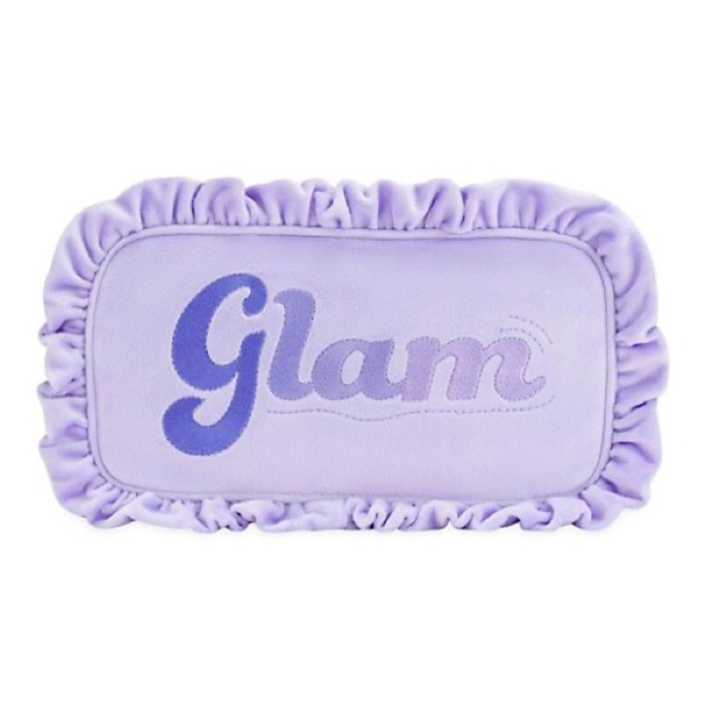 Stoney Clover Lane “Glam” Embroidered Purple Velvet Small Pouch